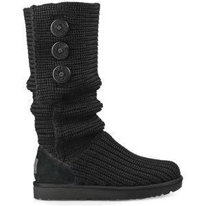 UGG Classic Cardy Knit Black Boots